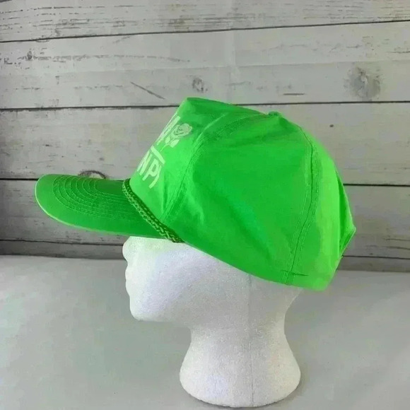 Alpha Omicron Pi Fraternity Sorority Hat Greek Letter Neon Green Rope Trucker. - Picture 2 of 5